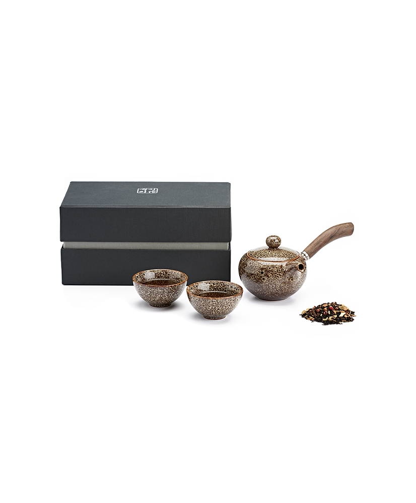 Tea Set coreano in porcellana artistica Khaki