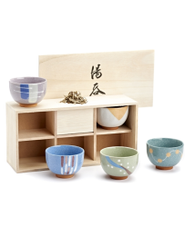 Set di 5 tazze in ceramica giapponese