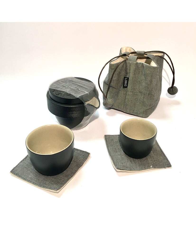 Set da viaggio "Zen" in ceramica artigianale